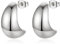 Artskin Ohrringe Dupes, Chunky Ohrringe für Frauen, Tearsdrop Lightweight Waterdrop Hollow Open Hoops, Hypoallergenic Silber Plated Ohrringe Modeschmuck für Frauen und Mädchen