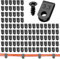VooGenzek 100 Stück 3.3mm (1/8 Zoll) Nylon U-Type Kabelhalter, Cable Clip Drahtklemme mit 100 Stück Schrauben, für Drahtmanagement (Schwarz)