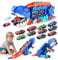 Sternstunde Transport Truck Spielzeugautos mit 10 Rennautos, tragbares Dinosaurier Truck Spielzeugauto, für Jungen im Alter von 3, 4, 5, 6 Jahre alt Kinder Jungen Geschenk