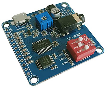 Gathukila DY-SV8F Voice Playback Module MP3 Player UART I/O Trigger Amplifier Class D 5W 8M Storage Flash SD/TF Card for