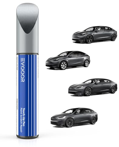 EVOOOR Tesla Lackstift Auto Metallic Ausbesserungslack - DIY Kratzer Reparatur mit Farbabstimmung für Model 3/Y/S/X (Midnight Silver Metallic (PMNG))