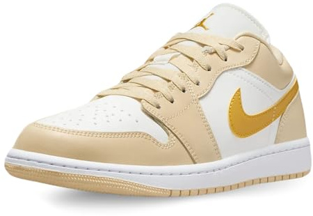 Nike Damen Air Jordan 1 Low Trainers DC0774 Sneakers Schuhe (UK 8.5 US 11 EU 43, sail Yellow Chrome Pale Vanilla 170)