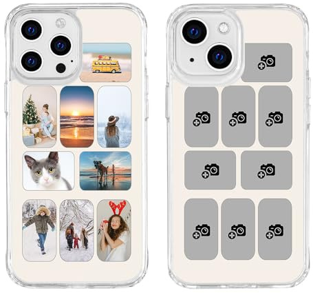 YOOCUSTOM Personalisierte Handyhülle für Apple iPhone 15 14 13 12 11 Pro Max Mini X XS XR SE 2022 7 8 Plus, Benutzerdefiniert Hülle Klar Stoßfest Eigenem Foto Bild Individuelle Schutzhülle(COL103)