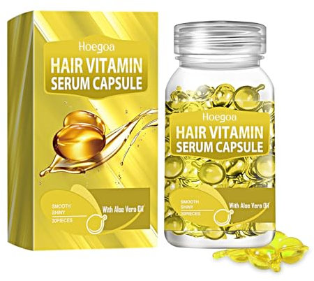 Capsule de sérum vitaminé capillaire, sérum de traitement capillaire, enrichi en huile marocaine et extrait de ginseng, vitamines A, C, E et Pro B5, adapté à tous les types de cheveux.