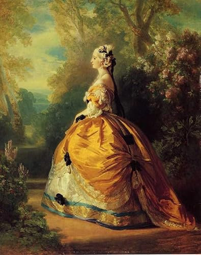 ZHAOSHAN Leinwandbilder, Poster, 58 x 90 cm, ohne Rahmen, Kaiserin Eugenie a la Marie Antoinette Winterhalter