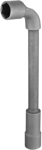 sourcing map L Shaped Angled Hex Socket Wrench 19mm CR-V Double Ended Metric 6 Point Tubular Socket Spanner for General Repairing, Pipeline, Bicycle Car Maintenance
