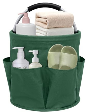 DAJASD Putzmittel Organizer, Faltbarer Cleaning Caddy Organizer mit Griff & 6 Aufbewahrungstaschen, Universal Gartengeräte Organizer Box, Faltbarer Putztasche für Innenbereich Garten Badezimmer Auto