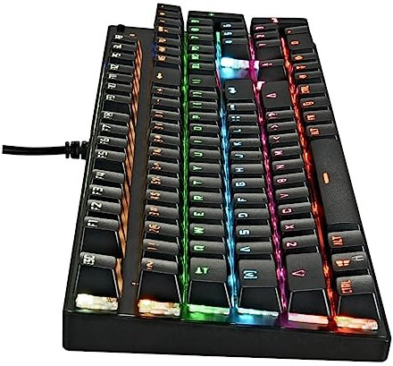 Artibetter High Rebound Mechanical Keyboard Backlit for Gaming Ergonomic Design Black