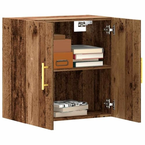 Rantry Wandschrank aus altem Holz, 60 x 31 x 60 cm aus Spanplatte, Nachttische für Schlafzimmer, Nachttisch, Anrichte für Schlafzimmer, Bodenschrank, Möbel Modell 857300