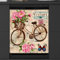 Mexpekil Cubierta magnética para lavavajillas, diseño de rosas de bicicleta, estilo retro, cubierta magnética para lavavajillas, cocina, decoración artística