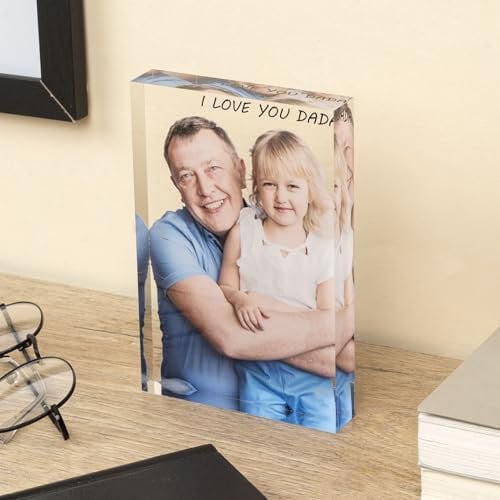 Wanapix | Fotoblock aus Acrylglas 20x15 | Transparent | Block personalisiert auf 1 Seite | Ideal als dekorativer Bilderrahmen | Acrylglasblock mit Fotoaufdruck