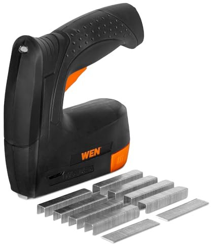 WEN 4V Max Cordless 2-in-1 5/8-Inch Brad Nailer and T50 Crown Stapler with USB Charger (49180)