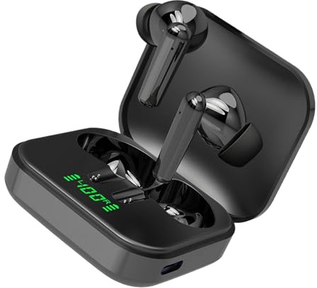 Wireless Headphones: Compact Headphones with Continuous Audio, Comfortable Rechargeable Wireless Headphones | Noise Isolating In-Ear Earphones, Sound Clarity 5.3, Resistant