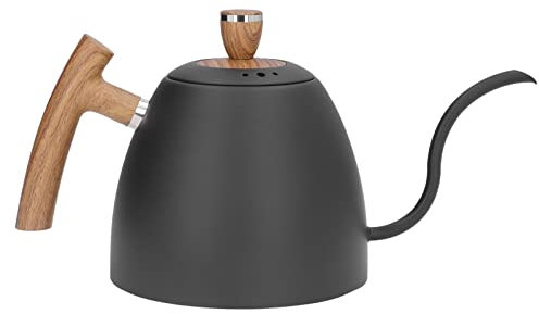 MUNEFE Bollitore per caffè, Bollitore per tè a Collo di Cigno da 800 ml, Bollitore in Acciaio Inossidabile con Beccuccio a Collo di Cigno per Vari Metodi di Birra