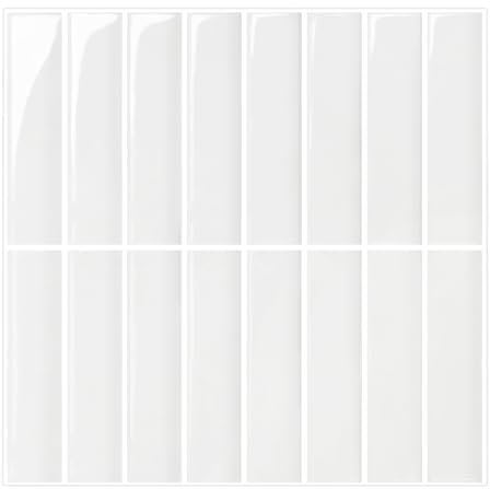 Commomy Piastrelle Adesive Cucina Bagno, Vinile Bianco Paraschizzi Cucina, Mattonelle Adesive Tiles Piastrelle da Parete per 3D, Autoadesive, Impermeabili (10 Pezzi, 30,5 x 30,5 cm)