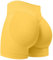 ZAAYO Damen Sport Shorts 3.6 Invisible Scrunch Butt Lifting Gym Workout Short Hoch Taille Yoga Short Nahtlose Booty Biker Shorts Cremegelb S