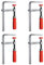 TOOSOAR 4 Stück Schraubzwingen, Kohlenstoffstahl Tischzwinge, Maximale Spannkraft 220 KG Führungsschiene Zwinge, 160 x 60 MM