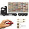 ArtTwist Modellauto Vitrine | Hot Wheels Aufbewahrung zu 80 Fächen | Sammlervitrine Hängend 78,5cm x 40cm x 4cm | Setzkasten Holz für Wanddeko und Organisation (LKW K01CL)