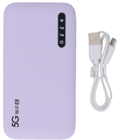 5G WiFi 6 Router Portátil de Punto de Acceso Móvil, Batería de 6100 MAh IP67 Impermeable para Viajar, Admite 16 Dispositivos y Nano Sim, Banda Dual 2.4g/5.8g (Sim No Incluido)