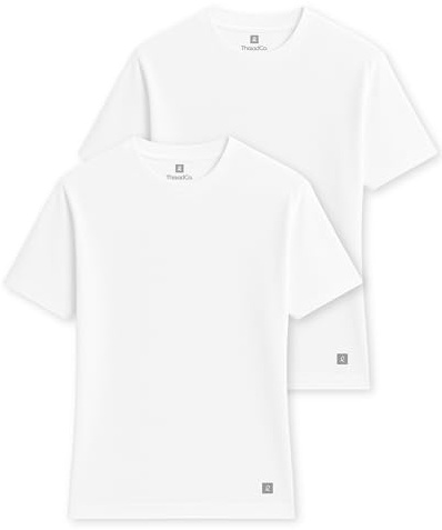 ThreadCo Womens T Shirts - Cotton Regular Fit Crew Neck (2/4Pk) | Ladies T-Shirts Multipack In Medium Weight 180Gsm Cotton - Soft, Pre-Shrunk With Tag-Free Comfort & Breathable Everyday Wear