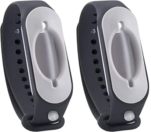 Cleanbrace Hygiene- & Desinfektionsarmband (Schwarz) (Packung mit 2)
