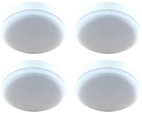LED-lampa GX53 9W varmvit 3 000K set med 4 LED-lampor spotlight takskåp kök vardagsrum glödlampa fyra hög ljusstyrka utan flimmer ersättning halogene dimbar