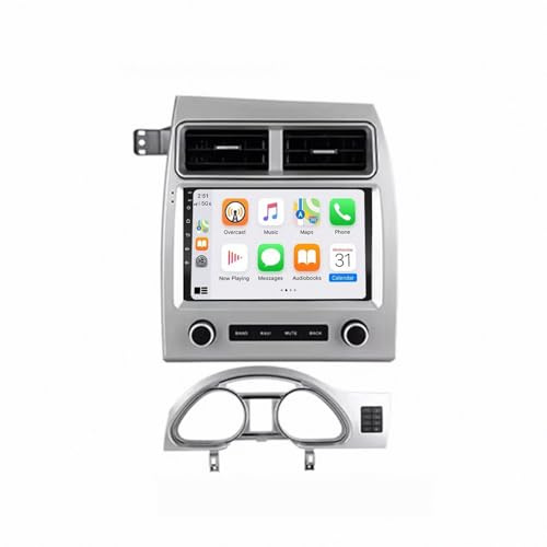 Pantalla Carplay Coche para Audi Q7 4L 2005-2015 Enlace Espejo iOS, Navegación, G00Gle Asistente de Voz, Siri, FM, Aux, Bluetooth, 4 Nuclear 1G+16G