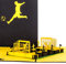 Pop Up Karte Fußballfan Schwarz & Gelb - 3D Fußball Geburtstagskarte & Einladungskarte zum Geburtstag für Fans von Dortmund, Aachen u.v.m.