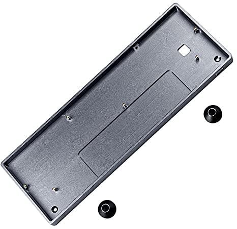 YMDK GH60 Anodizing Aluminum CNC Case for 60% Mechanical Gaming Keyboard Compatible Poker2 Pok3r Faceu 60 with ALU Feet (Grey)