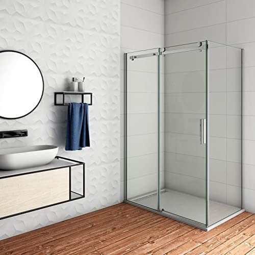 120x90x195cm Mamparas de ducha cabina de ducha 6mm vidrio templado de Aica