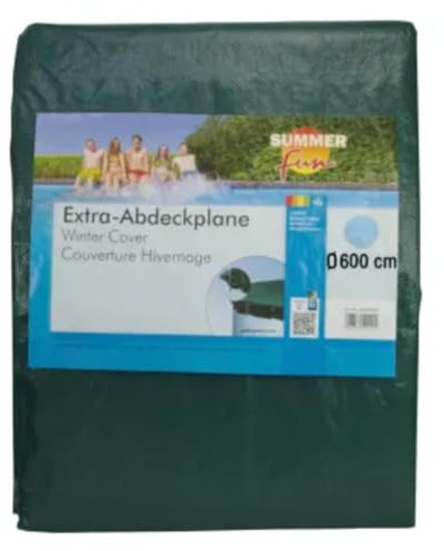 Abdeckplane für 600cm Rund Pools und Schwimmbecken - 160 g/m² extra Winterschutz und Ganzjahresabdeckung