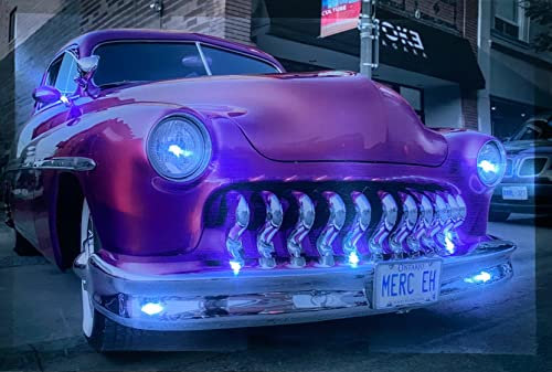 Samarkand - Lights LED-Bild mit Beleuchtung LED- Bilder Leinwandbild 65 x 45 cm Leuchtbild CLASSIC CAR/OLDTIMER/US CAR