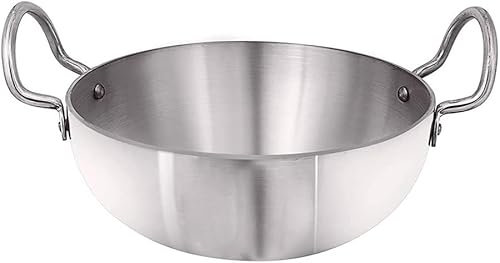 Shradha Kadai Kadai - Sartén de aluminio indio Kadai, tamaño 11