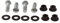 All Balls Racing 85-1060 Front LT-80 95, Radbolzen und Mutternsatz hinten Suzuki LT-250R 85-86