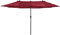 Outsunny Ombrellone da Giardino 460x270x240cm Doppio con Apertura a Manovella, Acciaio e Poliestere Rosso Vino