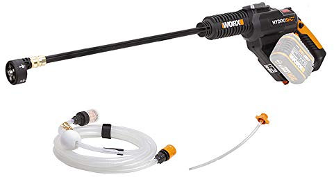 WORX - Nettoyeur pression Hydroshot sans fil Brushless - 20V - WG630E.9 (livré sans batterie ni chargeur, tuyau de 6 m, lance longue,buse à jets multiples, adaptateur bouteille de soda)