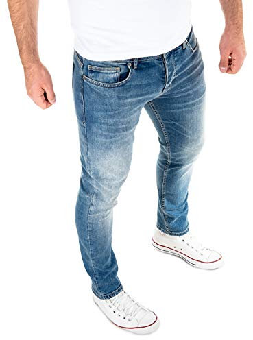 WOTEGA - Alistar Herrenjeans - Männer Denim Jeans - Blaue Herren Slim Fit Hosen, Blau (Insignia Blue 194028), W32/L32