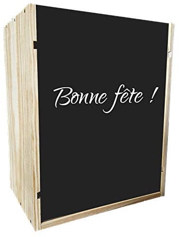 Mabouteille - Cassetta in legno con cerniera, 6 bottiglie bordeaux, borgogna o champagne, personalizzabile