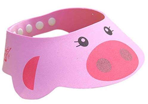 Kinder-Duschhaube, 3 verschiedene Designs für Schwein, Frosch oder Bär (rosa Schwein)