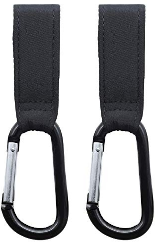 SACALA 2Pcs Baby Buggy Clips, Magic Sticker Pushchair Hooks 1Pair