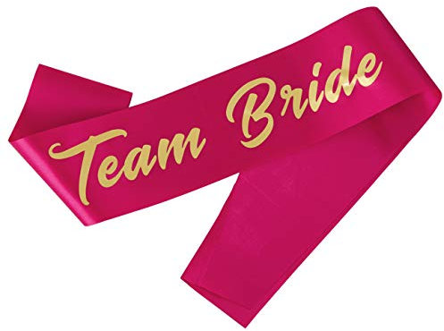 Naler Schärpe Team Braut Pink JGA Accessoire für Junggesellinnenabschied Hen Party