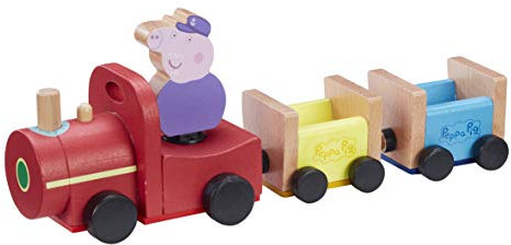 Peppa Pig CO07210 Tren de Madera Abuelo Holzzug Opa Pig, Mehrfarbig