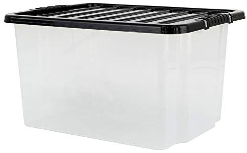 Guaranteed4Less Clear Plastic 35L Storage Container Box Drawer Lid Home Wardrobe Shoes Kids Toys (1)