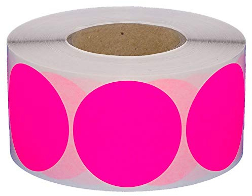 Markierungspunkte Klebepunkte auf Rolle/Durchmesser 60 mm / 1.000 Stück (Leuchtpink)