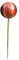 Jürgen Bocker Garten-Ambiente Rosenkugel 10 cm Edelstahl rot matt gebürstet mit Stab 80 cm Gartenstecker Dekokugel Dekorationskugel Kugel
