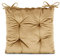 AmeliaHome Stuhlkissen mit Bändern 40x40 cm Sitzkissen Samt Velvet Optik Aleksa Senfgelb
