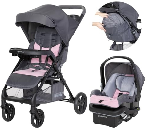 Baby Trend Passport® Cargo Stroller Travel System with EZ-Lift™ Plus Infant Car Seat, Pink Bamboo