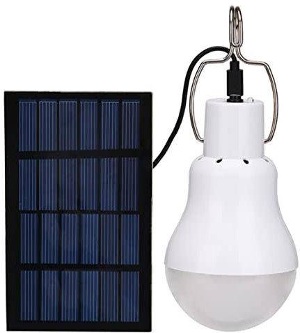 RANRAO Solar Glühbirne, Solarlampe LED Licht Tragbare Birne Solarlampen Lämpchen 3,6 W Lampe, Solar Panel Beleuchtung für Camping,Wandern,Angeln,Gartenhaus