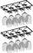 AcornFort Pack of 2 W16 3-8 Slots 6-18 Cups Under Cabinet Wine Cup Holder (4 Slots Black 2 Packs)