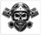 SkinoEu 1 x Adesivo Vinilo Sticker Skull Teschio Cranio per Auto Moto Finestre Porta Casco Scooter Bici Motociclo Tuning B 10